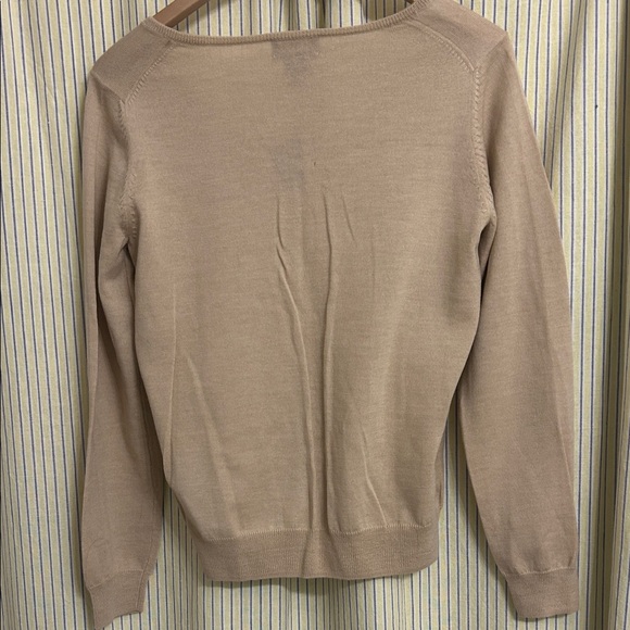 Brooks Brothers Light Tan V-Neck Sweater - Picture 2 of 10